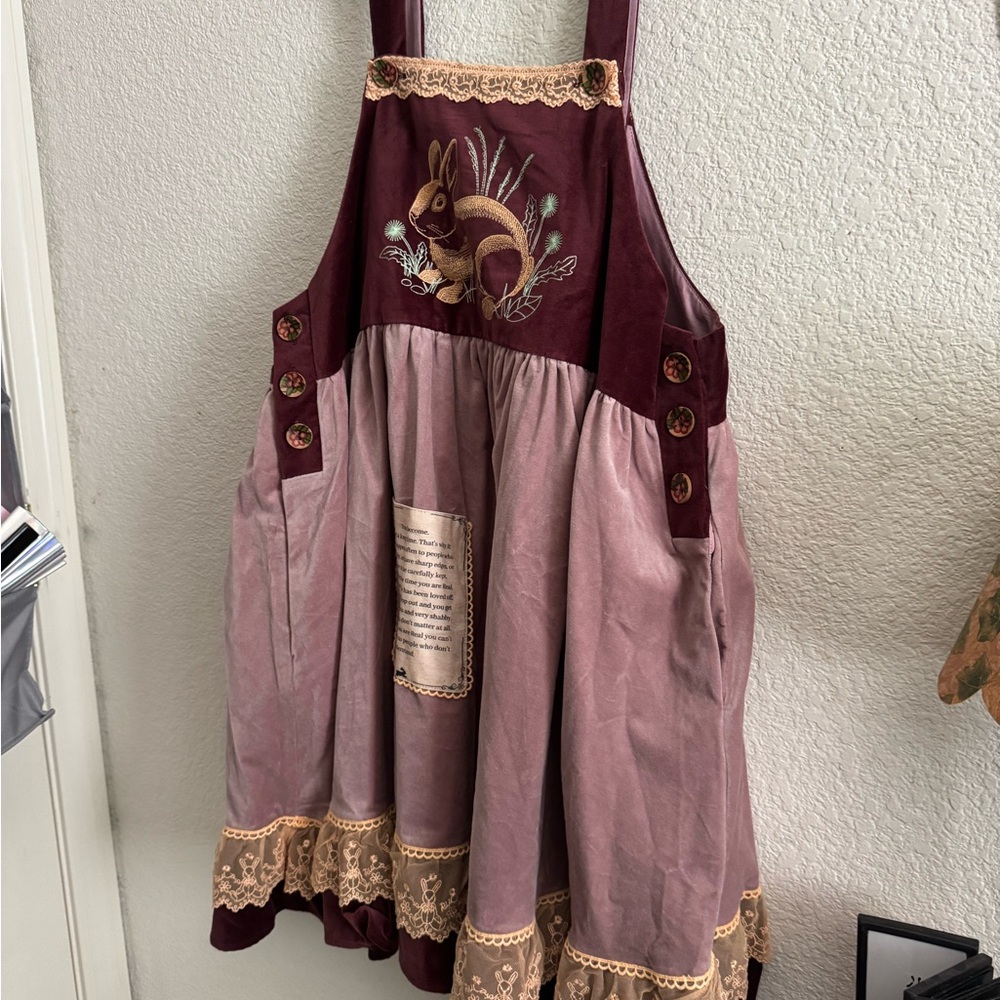 Velveteen Rabbit
Pinafore - Brown/Mauve / 1X - Forest Girl Clothing - NWOT